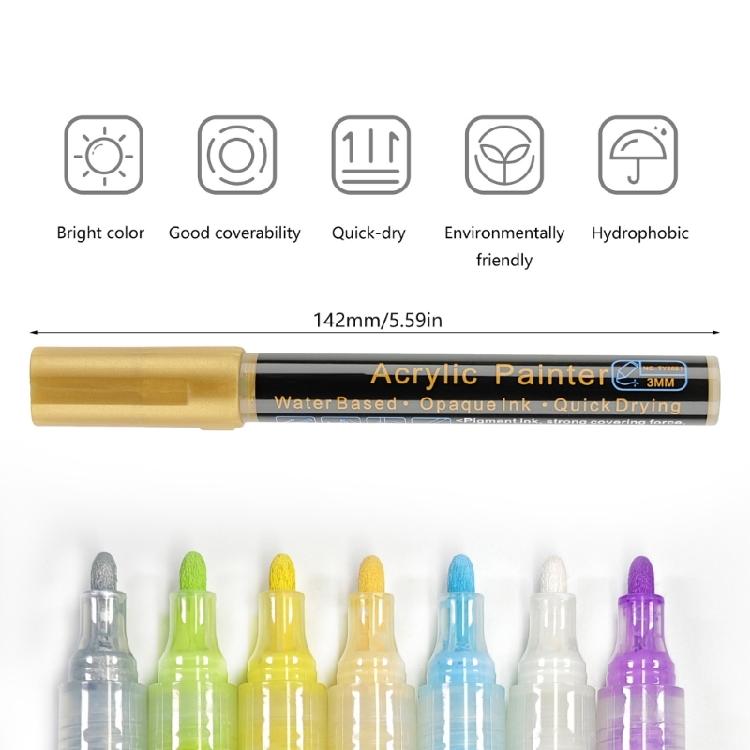 12/36 Color Acrylic Paint Pen Graffiti Pen Acrylic Pen Acrylic Paint Markers