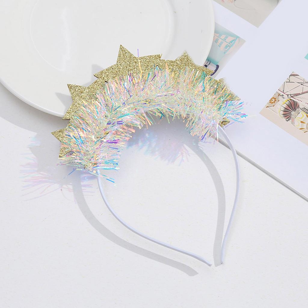 Silver White Star Party Headpiece Fashionable And Eye Catching Headband For Women And Teens Weddings And Performances