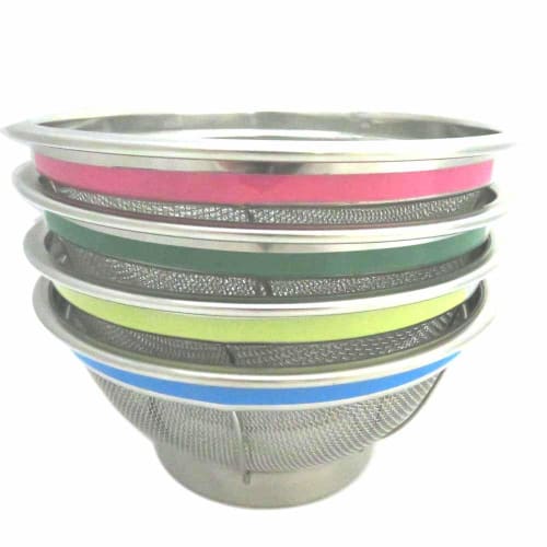 Endo Shoji Commercial TKG New Mammoth Color Shallow Strainer, 43cm, Blue, Stainless Steel, Made in Japan, AZL4742