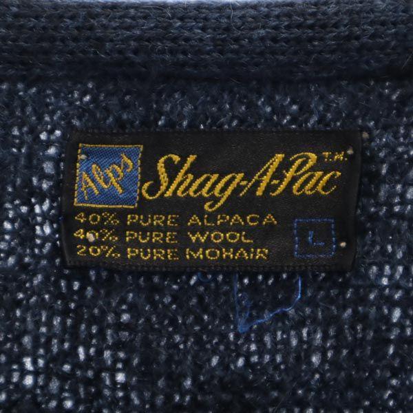 Shag-A-Pac Vintage směs alpaky a mohéru Pletený svetr s dlouhým rukávem L Pánský Použitý