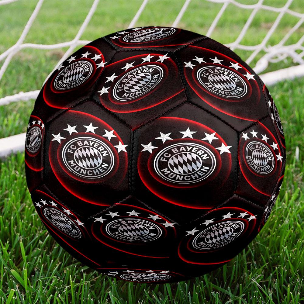 FC Bayern Print Size 5 Soccer Ball, Standard Match Football for Sports Game and Team Practice, Ideal Gift for Soccer Fans