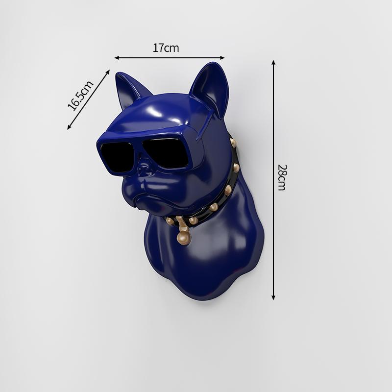 Wall mounted decor Creative Fighting Dog Head Wall Pendant Bar coffee shop restaurant background wall decor ornament sculpture