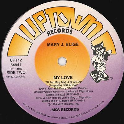 12inch Record MARY J BLIGE - My Love UPT1254841 UPTOWN 1994 US Rap & Hip-Hop/R&B Used