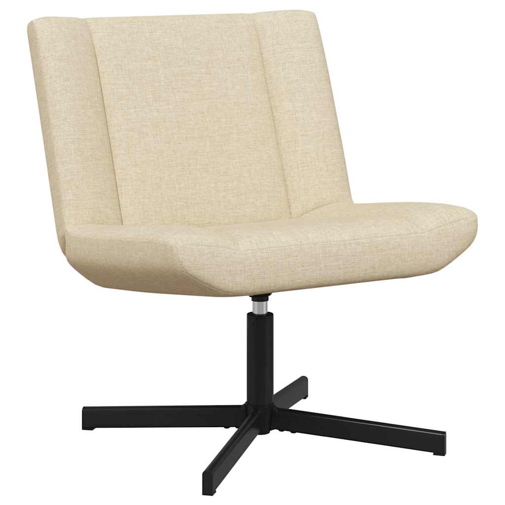 Swivel Chair Cream 63 x 75 x 76 cm Fabric