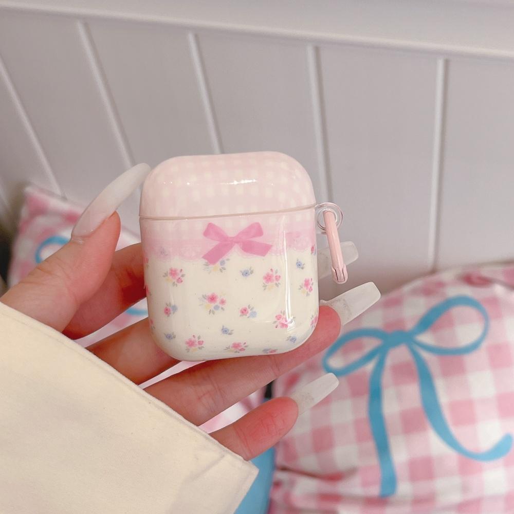 ins Korean small floral bow is suitable for airpods4 earphone cover pro3 new airpodspro2 protective cover 3rd generation Apple wireless bluetooth