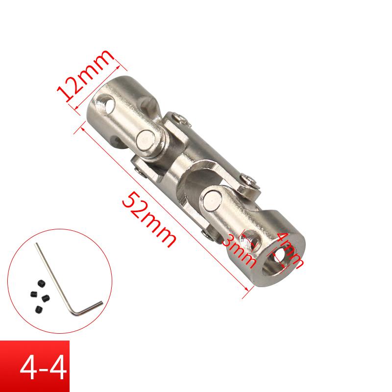 RC Boat Car Shaft Coupler Metal Cardan Joint Connector Three-section Universal Joint Coupling Motor Connector with Screws