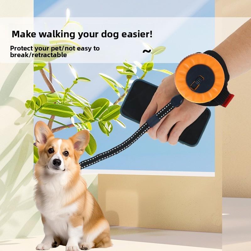 Bracelet-style retractable pet lead,multifunctional dog and cat lead that does not restrict hands for small to large breed dogs.
