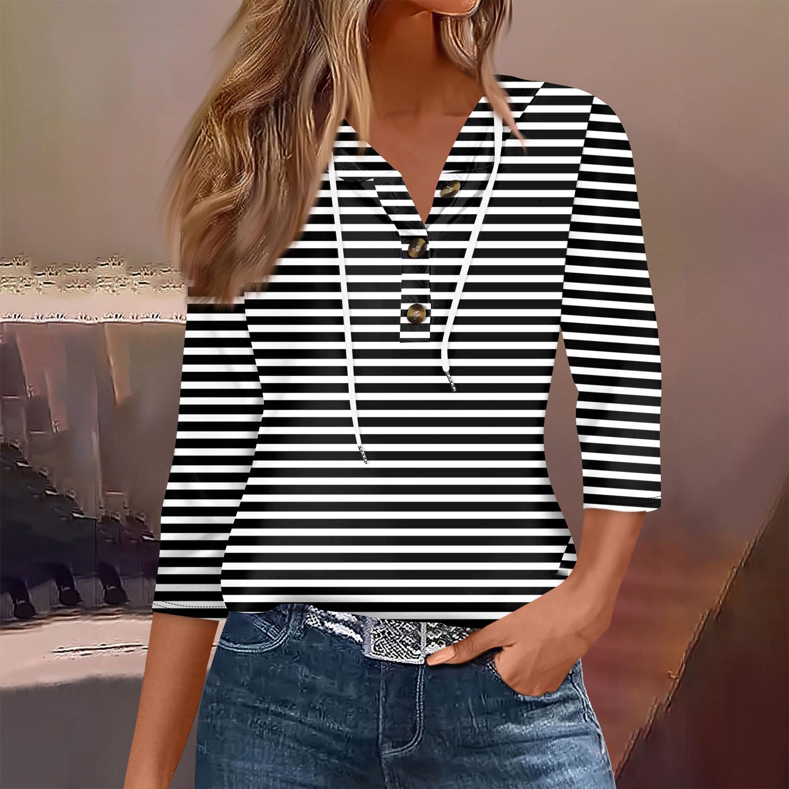 

Женская мода, повседневная футболка с капюшоном и принтом, с семью разрезами на рукавах и пуговицами L чёрный