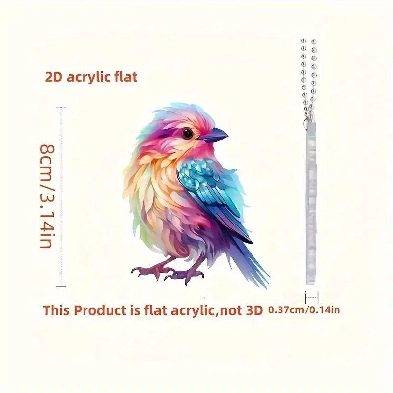 Acrylic Bird Adorable Ornament Car Hanger Eyecatching Design For Interior Decoration