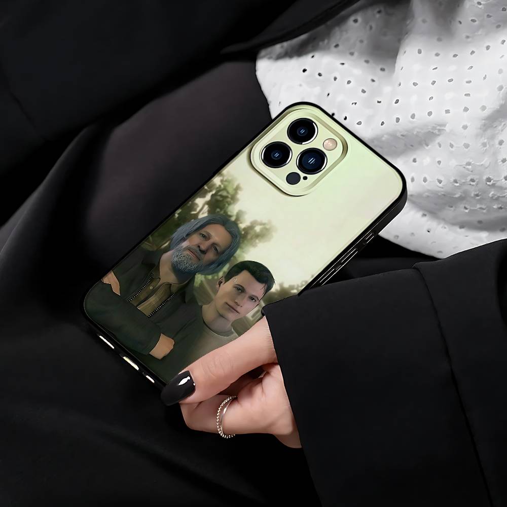 

Hank And Connor Hug D-Detroit Laser Phone Case For IPhone 17 15 Pro Max 14 Pro 12 11 13 Mini X XR XS 16 Plus SE Back Cover iPhone13PROMAX