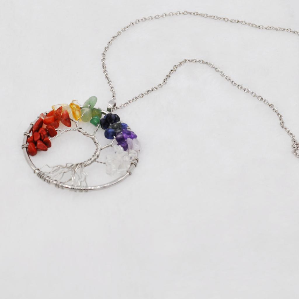 Necklace Tree Of Life Happiness Minerals Amulet