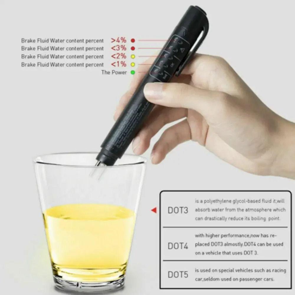 Convenient Plastic Brake Fluid Tester Black Accurate Oil Quality Diagnostic Tools Automotive Brake Oil Tester Universal