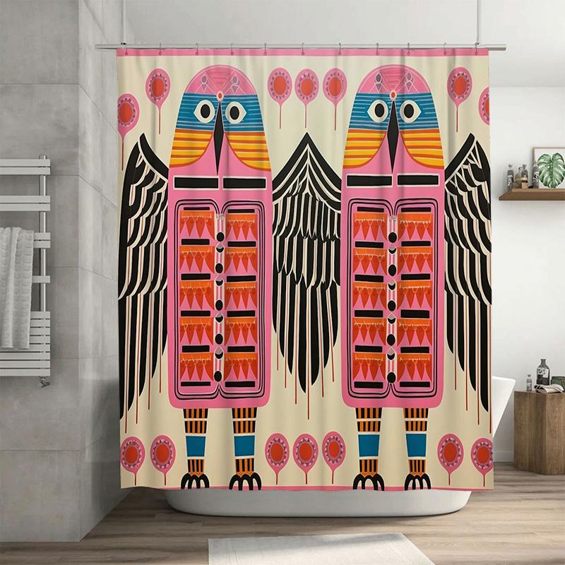 

Современная художественная шторка для душа с яркими цветами украсит вашу ванную комнату стильно! 90x180cm