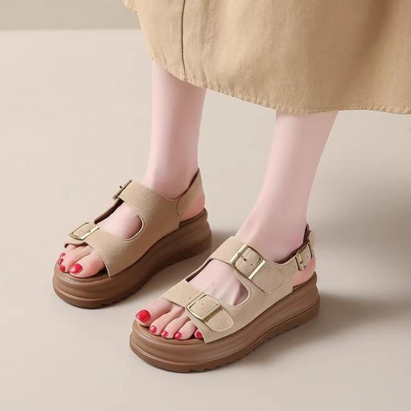 New Thick-soled Beach Shoes Versatile Velcro Sports Sandals