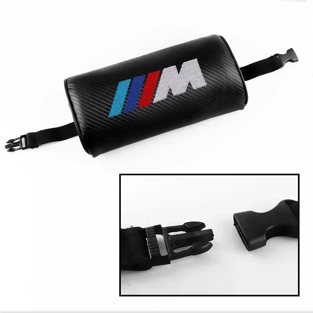 Carbon Fiber Car Headrest Neck Pillow For BMW M M3 F10 F30 F20 E28  E36 E39 E46 Performance X1 X2 X5 Seat Head Support Accessory