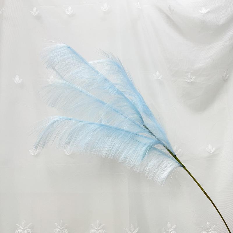 

4pcs Artificial Colored Reed Hair Plastic Plant Fake Flower Restaurant Decoration Simulation Reeds Branch Table Decorative
