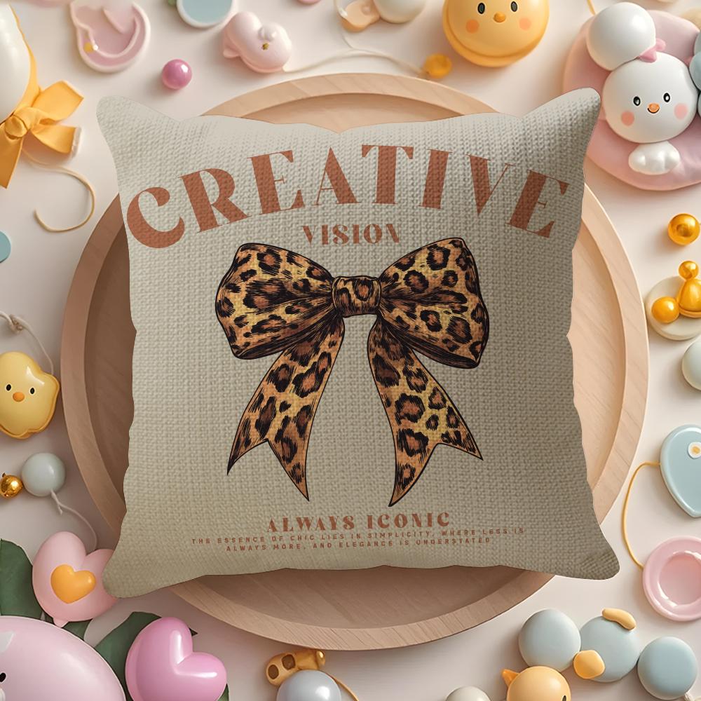 Beautiful Trendy Korean-Style Bows Pillow Case Sofa Living Room Bedroom Headboard Backrest Cushion Square Cushion