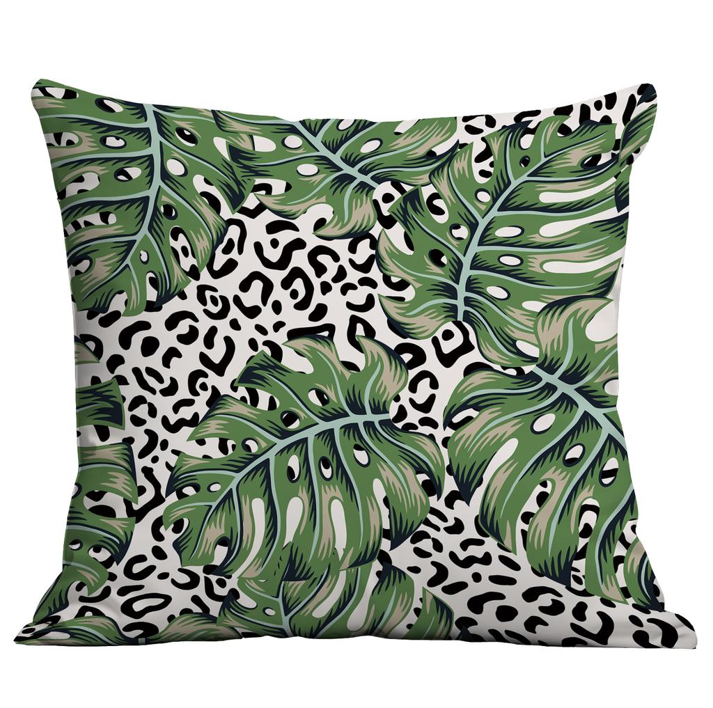 Νέα Πράσινα Φυτά, Τροπικά Φυτά, Μαξιλάρι Τυπωμένο Υψηλής Ευκρίνειας, Κάλυμμα Μαξιλαριού Καναπέ Σπιτιού