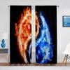 Yin Yang Trippy Psychedelic Art Tulle Voile Curtains for Bedroom Window Decor Living Room Sheer Curtains Blinds Organza Drapes