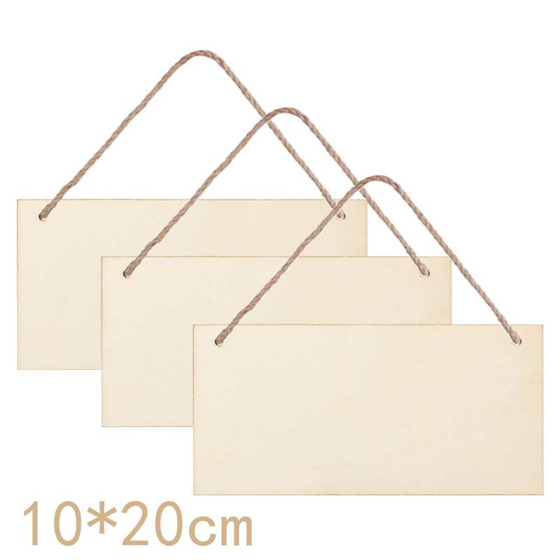 DIY Blank Wooden Hanging Sign - Creative Handwritten Door Decoration Ornament