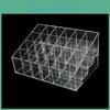 Clear 24 Lipstick Holder Acrylic Display Cosmetic Organizer Makeup Case Storage