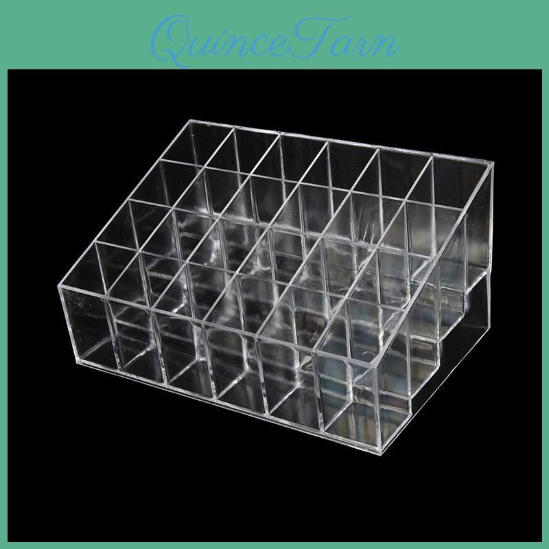 Clear 24 Lipstick Holder Acrylic Display Cosmetic Organizer Makeup Case Storage
