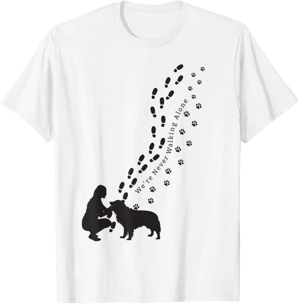 Dog Paw Print Tshirt Fun Dog Pet Print Top Unisex Clothing Streetwear Graphic T Shirts Camisetas