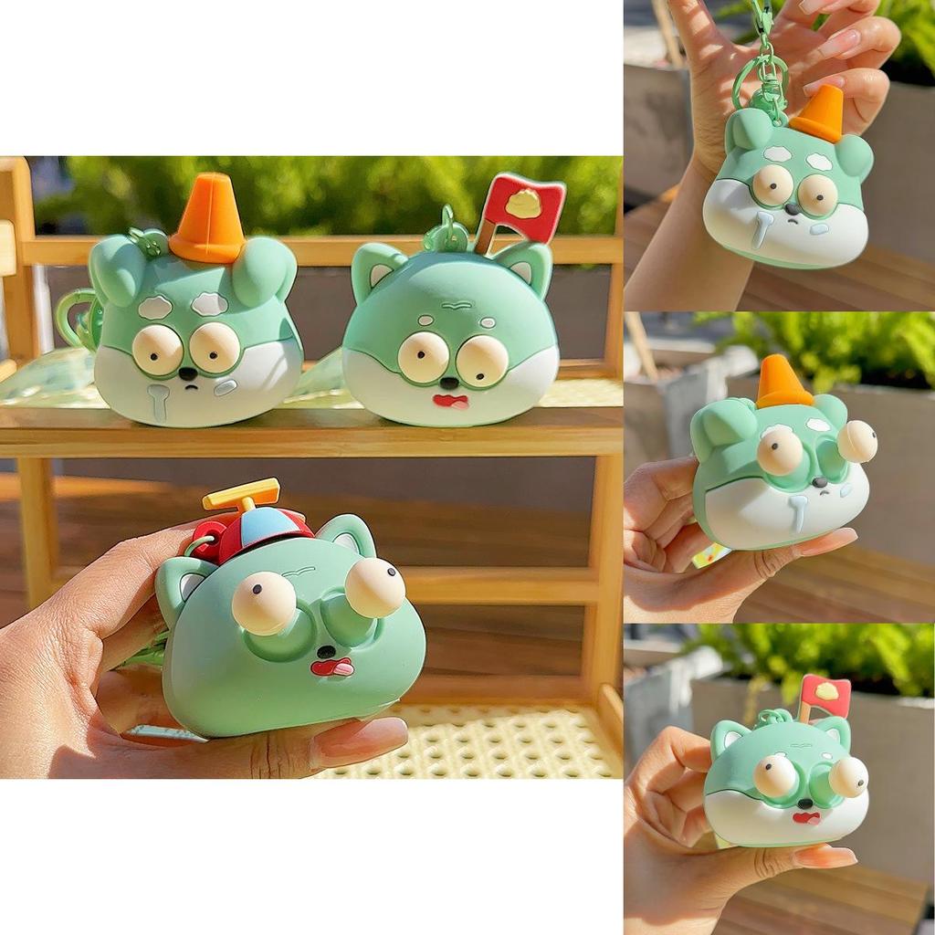 Jinnew Plant Battle Dogs Silicone Keychain With Cartoon Design For Gift And Accessories