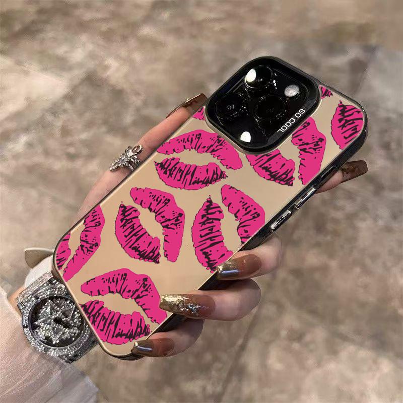 Phone Case For Xiaomi Poco F7 F6 X7 X6 X5 M6 Pro F5 Mi 11 Lite 5G 14 13 12 15T 14T 13T 12T Valentine's Day Red Lips Rose Cover