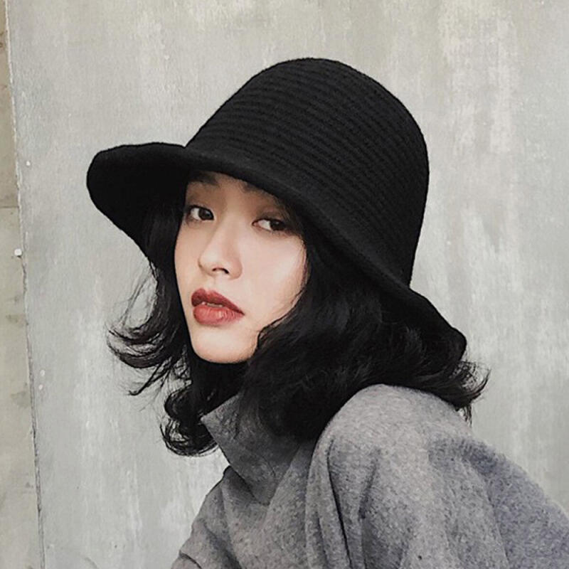 Rachel Kuanku Knit Bucket Hat Bucket Hat Winter Women s Hat brown