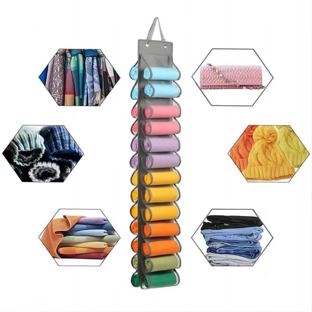 Foldable Compartment Storage Hanger Roll Organiser Closet Storage Hanger  Closet Organisation