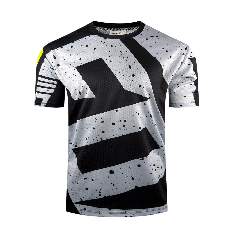 Men’s white Black Mountain Bike Jersey Shirts Lightweight Breathable