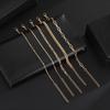 Combination Jewelry, Stylish And Simple Gold 5-Piece Thick And Thin Bracelet Set.