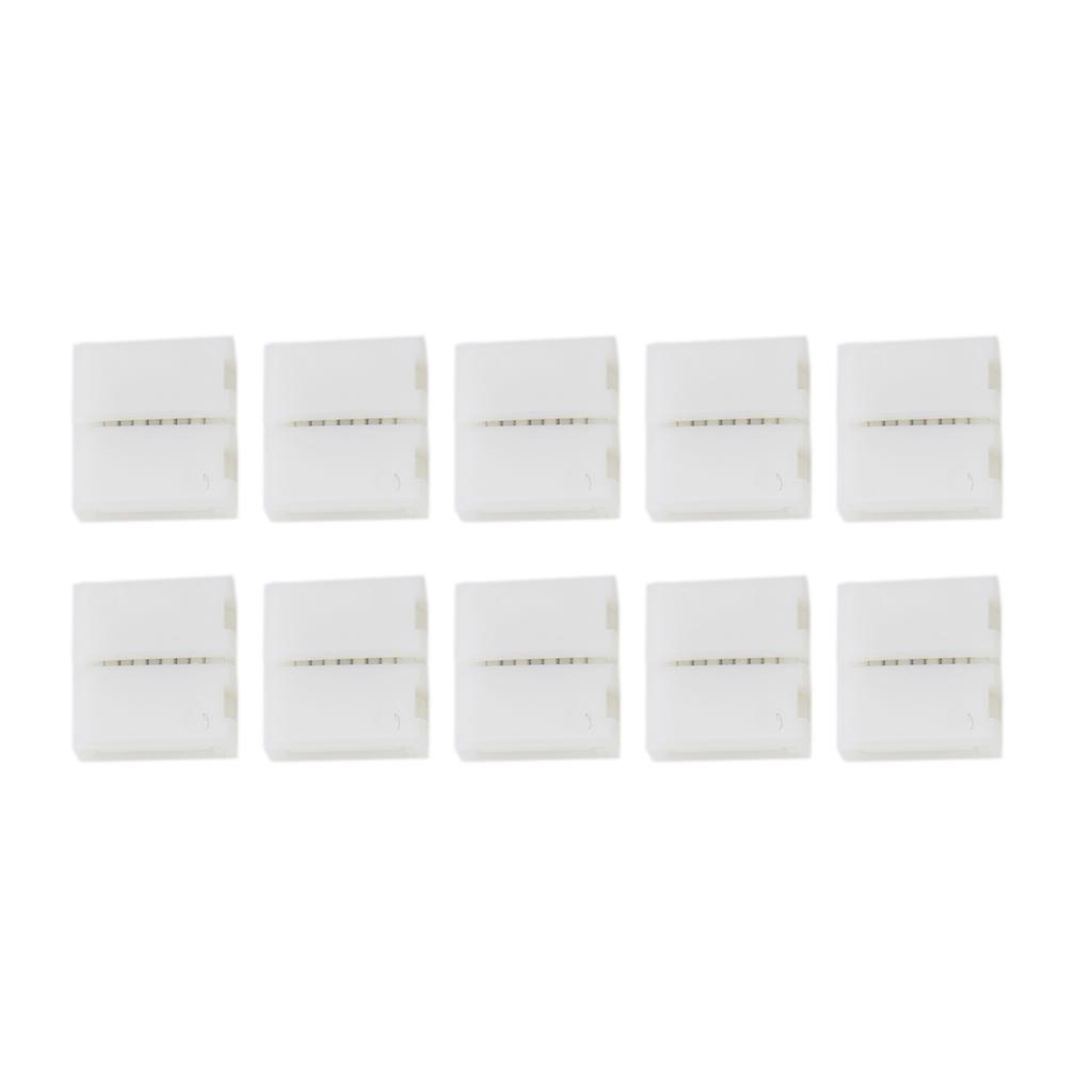 Led Light Connector Simplify Your LED Strip Installation with 10PCS Solderless Connector for 4 Pin 10mm RGB Strip