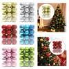24 Stück Weihnachtsbaum Hängekugeln Schmuck Xmas Baum Dekor Weihnachtsbaum Hängedekorationen für Hochzeitsfeier Hausparty