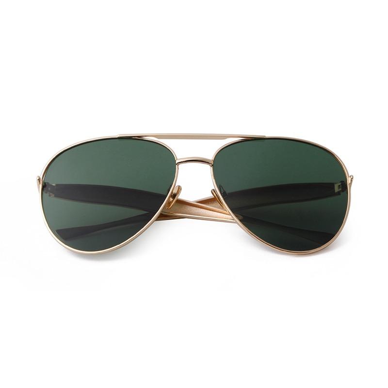 Fashion Oversized Pilot Sunglasses for Women Men 70s Trendy Metal Streamline Arms Aviation Sun Glasses Champagne Shades S98137C