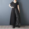 Black Plus Size Vintage High Waist Casual Loose Summer Wide Leg Pants Women Trousers