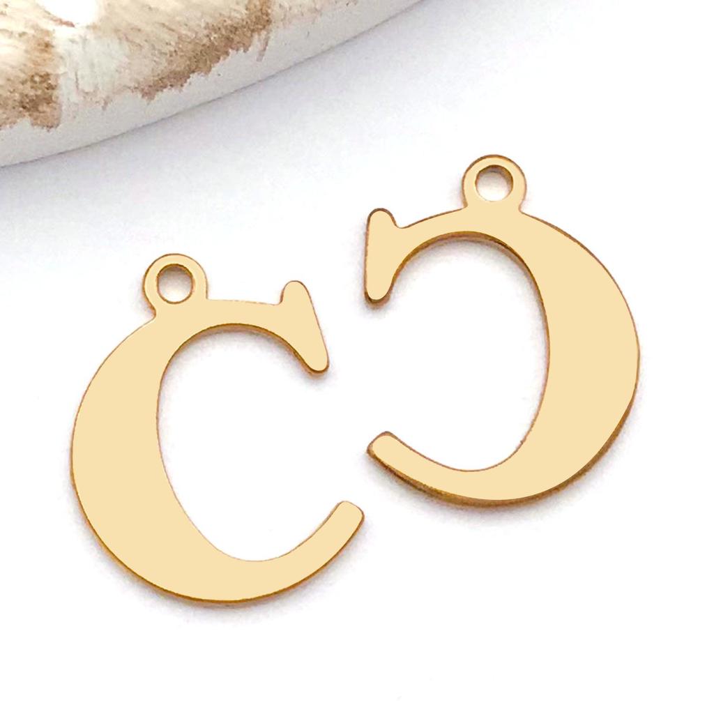 Stainless Steel Alphabet Pendant Jewelry Accessories for DIY Necklaces, Bracelets & Earrings