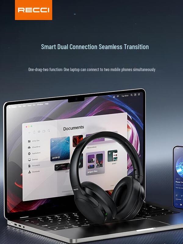 Recci REP-W59 Wireless ANC Over-Ear Headphones