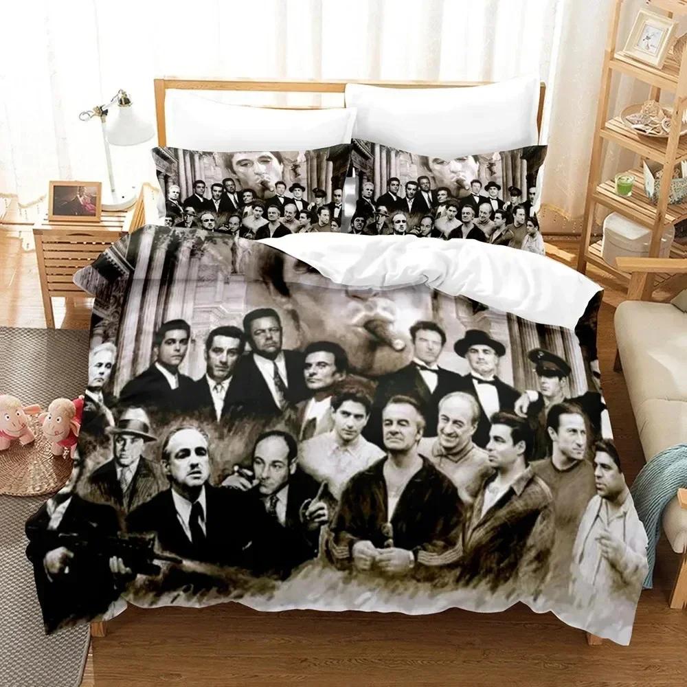 3D Print Godfather Bedding Set Duvet Cover Bed Set Quilt Cover Pillowcase Comforter King Queen Size Boys Adult Bedding Set