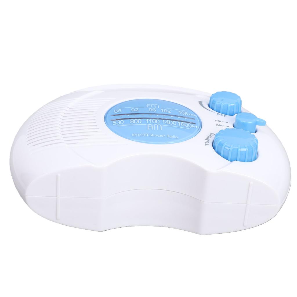 Shower Radio Water Proof Hanging Portable AM FM Radio with Built in Speaker for Home Bathroom Outdoor Beach