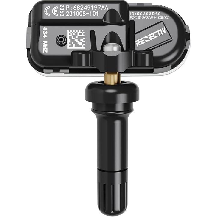 TPMS Sensor 4Pack, 433Mhz Tire Pressure Monitor Sensors Compatible With 2014- RAM 1500 2500 3500 4500 5500 Jeep Chreokee Replace OE#68249197AA