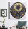 5D Clock Wall Set DIY Painting Room Decor Mandala Patterns Fashionable Clock Design for Home Decoration