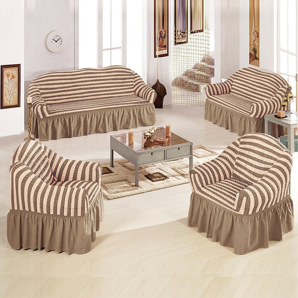 Stretch Sofa Slipcover Single Seat Elastic Sofa Cover Full Protection Bubble Yarn Universal for All Seasons