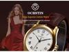 Swiss Women's High-End Waterproof Quartz Watch with Genuine Leather Strap