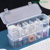 Classification Dustproof Card Organizer With Lid Transparent Data Cable Organizer Case Clutter Collection Box For Office Home