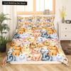 Kids Cartoon Rabbit Carrot King Queen Duvet Cover Boys Girls Cute Bunny Bedding Set Animal Quilt Cover Polyester Comforter Cover