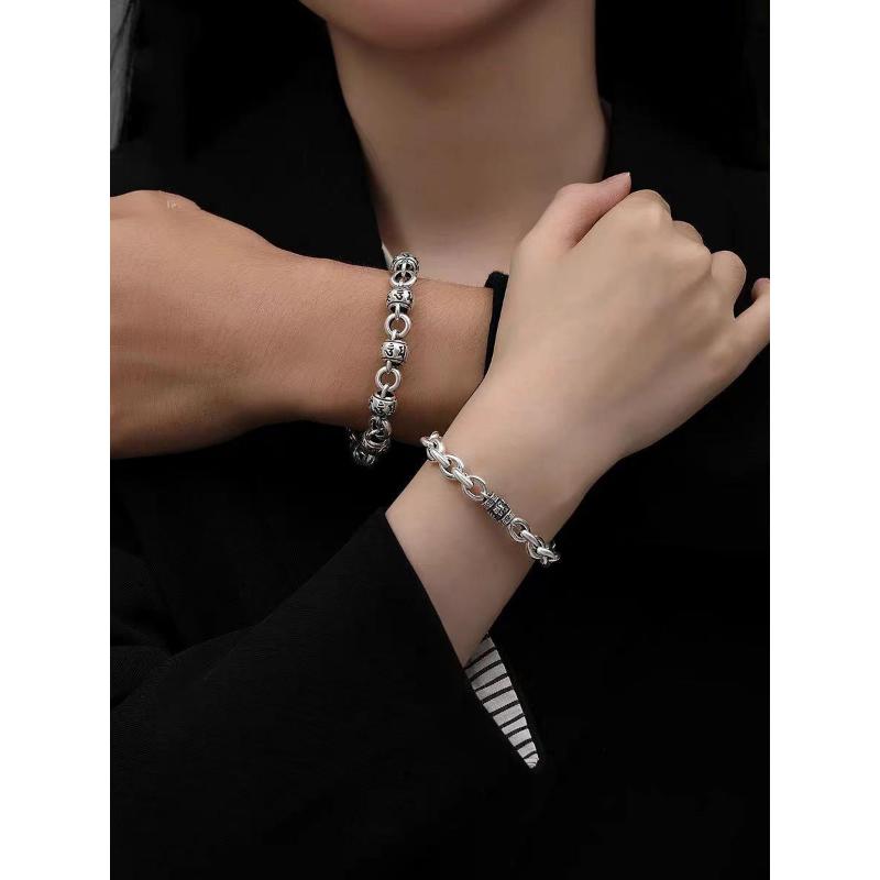 Retro Sanskrit Buddhist Bead Bracelet, Gift for Boyfriend's Hand Jewelry