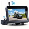 HD Wireless 4.3" Monitor HD Backup Reversing Camera Rear Night Vision View Parking Support for 12V/24V Truck Bus Car Vehicle RV.