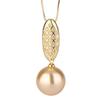 Jewelry Copper Bottom Gold Plated Premium Temperament Pendant Necklace 16Mm
